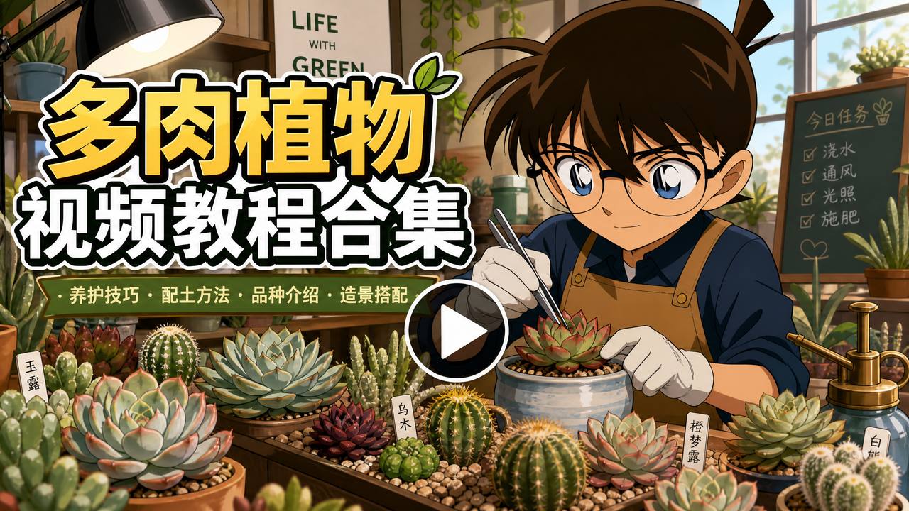 抖音风多肉植物视频教程合集